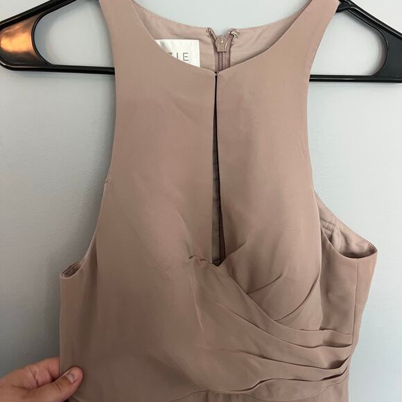 NWT Azazie Formal Floor Length Dress Women's Size A4 / US 4 Champagne Taupe - Picture 5 of 12